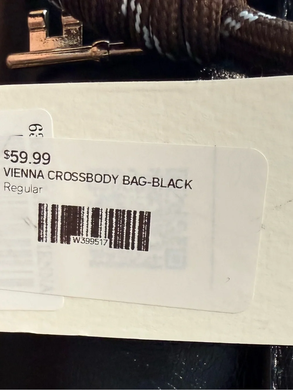 Urban Expressions Black Satchel with Tassel Charm